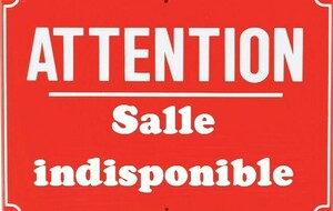 Indisponibilité de la salle / annulation des cours 