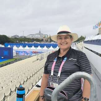 Thérésa Pelissier, arbitre aux Jeux 2024.